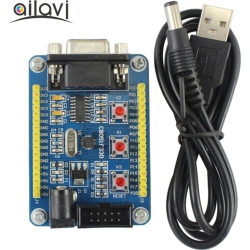1 Set C8051F330 Core Development Board Minimum System C8051F Programming Experiment Board WIth USB Wire