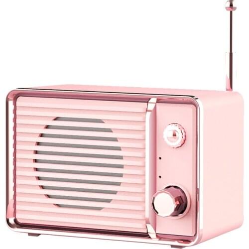 Audio Mobile Phone Portable Rechargeable Mini Retro Bluetooth Speaker Travel HIFI USB Cute Wireless Stereo Heavy Bass