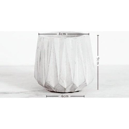 Origami Pattern Modern Simple Home Decorations Flower Silicone Mold Desktop Ornament Clay Pot Molds Concrete Mould