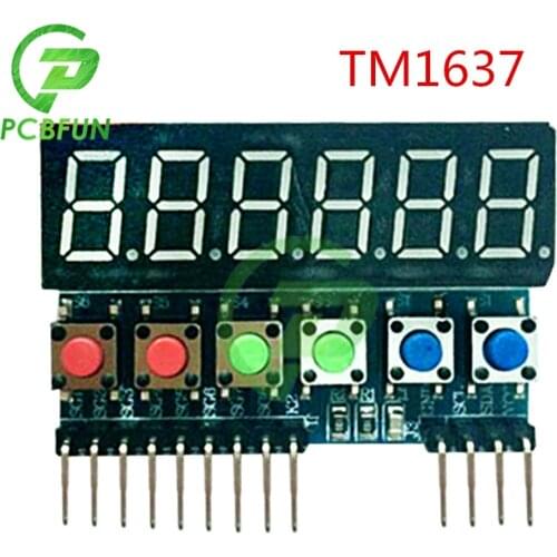 TM1637 6 Bits Tube Display Key Scan Module Digital IIC interface For Arduino 0.36 inch Digital Tube I2C Protocol Drive Mode
