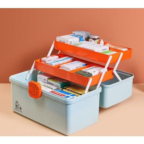 Family Medicine Box Multi-Layer Emergency Extra Large Household Medical Childrens Medicine Standing Medicine Storage Box