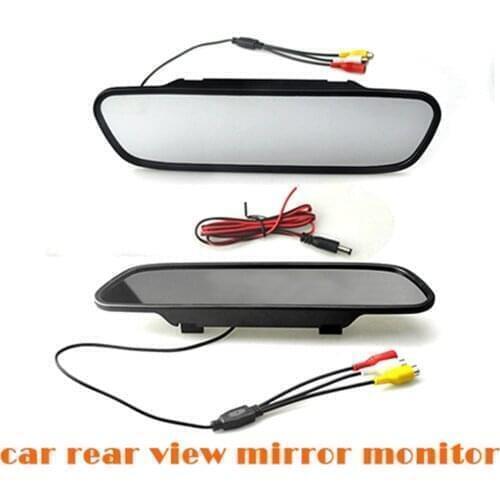 Big sale HD 4.3 inch car auto vehicle parking monitor 16:9 Color TFT LCD Car Rearview Mirror Monitor Screen