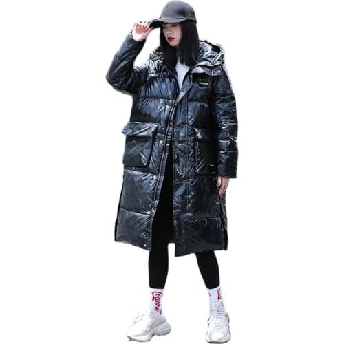 Parkas Mujer Invierno 2022 Buena Calidad Mid-Length Temperament Commuter Parkas New Cotton Coat Bright Colorful Winter Coat