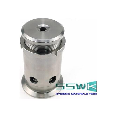 1.5" 2" Tri Clamp Ferrule OD 50.5mm 64mm SS304 Stainless Steel 0-1/2/3 Bar Adjustable Pressure Relief Breaker Vacuum Valve