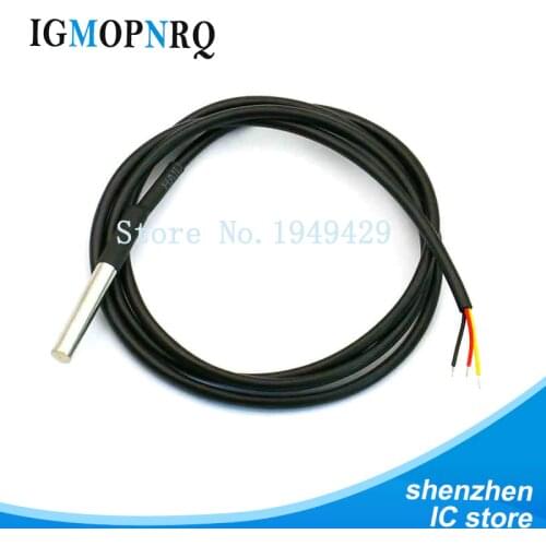1pcs NEW DS18B20 waterproof 1 meters temperature probe temperature sensor new in stock Hot sale
