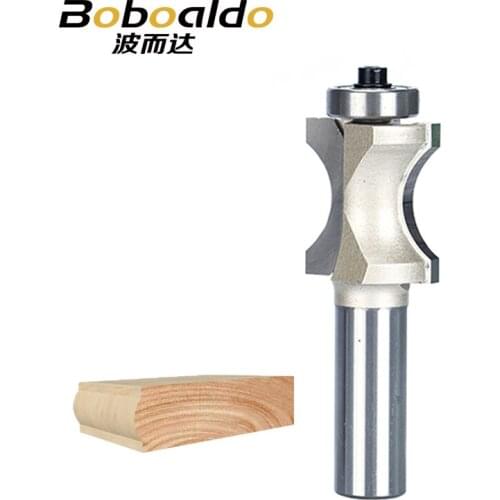 1pc 1/2 Inch Shank Half Round Bit 2 Flute Endmill Router Bits for Wood With Bearing Woodworking Tool Milling Cutter