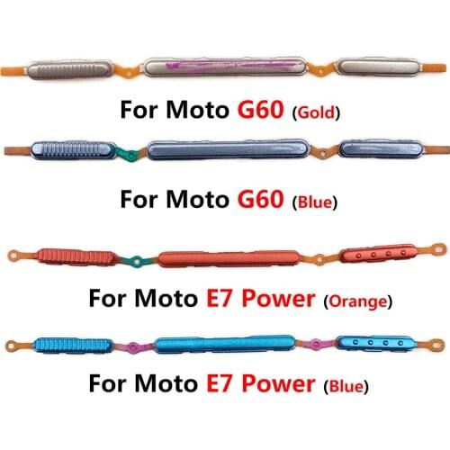 10pcs/lot For Moto E6 Plus Power Button+Volume Side Button For Moto E6 Plus E7 Power G Power 2021 G60 Power Side Button Atacado