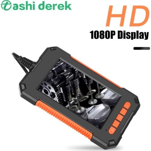 1080P HD Display Industrial Endoscope Camera 8 Pcs LED Lights 4.3inch Screen pipe drain sewer inspection camera with soft cable