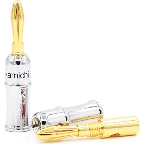 12pcs Sindax 4mm Banana Plug For Video 24K Speaker Copper 4mm Banana Plug black & red banana plug Audio Connector