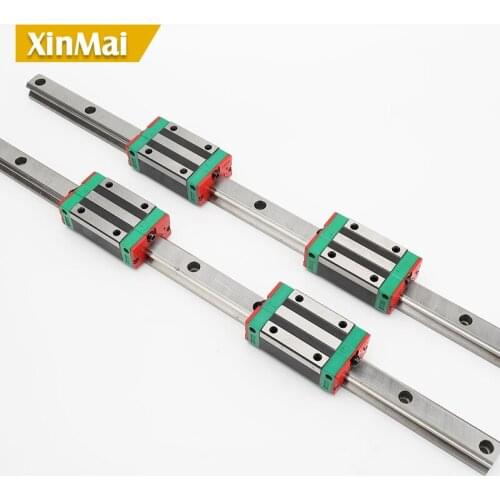 2pc HGR15 linear guide rail 600MM+4pc linear block carriage HGH15CA /flang HGW15CC HGH15 CNC parts