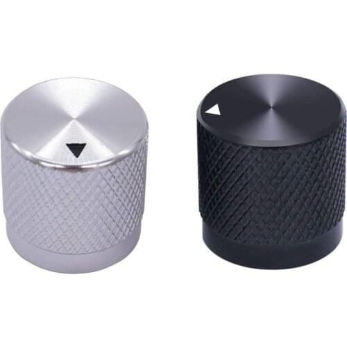 2pcs 17 x 17mm(Dia x Height) 6mm Shaft Aluminum Rotary Electronic Control Potentiometer Knob Volume Control Knob 17*17mm Knob