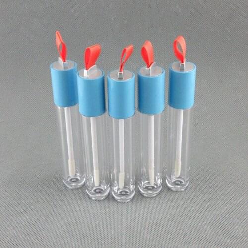 5/10/20/30pcs 9ml High Quality Empty Clear Lip Gloss Tube with blue cap Lip Balm Bottle Container In Refillable Bottles