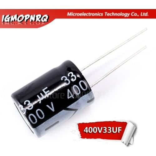 5pcs 400V33UF 16*20mm 33UF 400V 16*20 Electrolytic capacitor new original