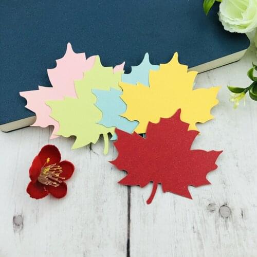 50pcs Cards Wishing Bottle Card Hang Gift Tag Crafts Maple leaf Decoration Party Baby Shower Event Banquet Favor Supplies
