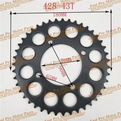 67mm 43T 428 Rear Chain Sprocket Cog for 110cc 125cc 140cc Dirt Pit Bike off road motorcycle Motocross gear spare parts