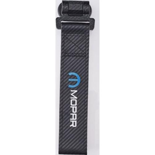 Car TOW for MOPAR emblem trailer belt carbon fiber style cloth bumpers glue sticker for Chrysler jeep ford chevrolet accessories