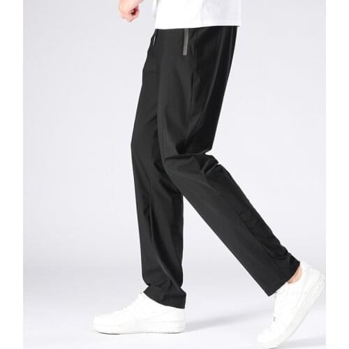Fashion New Casual Big Pants Men Summer Cool Sweatpants Male Trousers Breathable Elastic Black Pants Mens Clothing 8XL 7XL