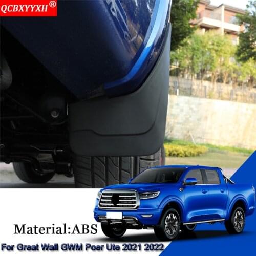ABS Car Mud Flaps Splash Guard Mudguard Mudflaps Fender External Cover Accessories For Great Wall Cannon GWM Poer Ute 2021 2022