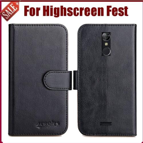 Hot Sale! Highscreen Fest Case New Arrival 6 Colors High Quality Flip PU Leather Protective Phone Cover For Highscreen Fest Case