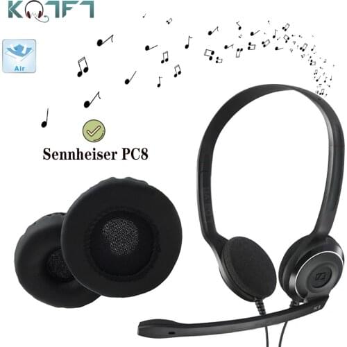 KQTFT leather 1 Set of Replacement EarPads for Sennheiser PC8 Headset Ear Pads Earmuff Cover Cushion Cups