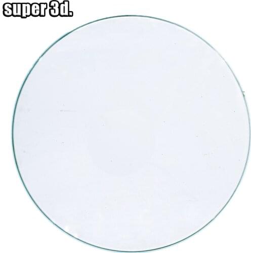 3D Printer Round Borosilicate Glass plate heated bed Diameter 200/220/240mm Flat Transparent Tempered Glass for Kossel Delta