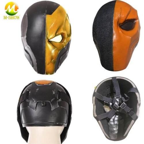 Superhero Villain Slade Joseph Wilson Cosplay Mask FRP Helmet Men Headgear Terminator Slade Helmet Resin Mask