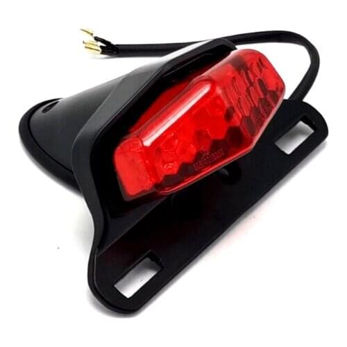 Motorcycle LED Tailight Rear Light Motorbike License Plate Light Brake Light 124B