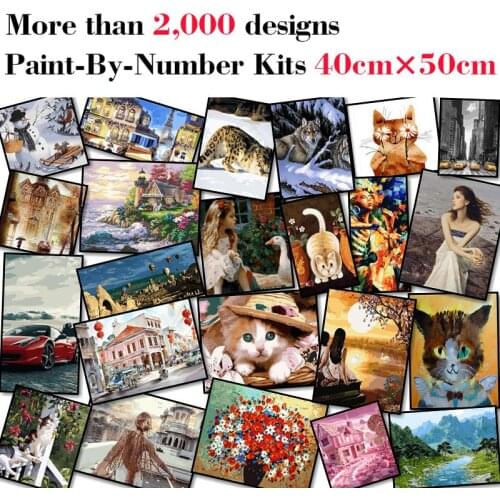 Mileelife Paintting By Numbers for Kids Adults DIY Beginner Oil Painting Kit Home Decoration