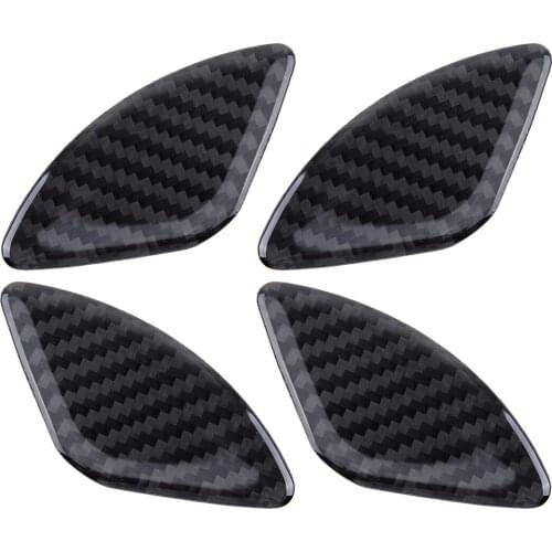 4Pcs/Set Car Black Interior Door Bowl Cover Trim Sticker Carbon Fiber Fit For Honda CR-V 2007 2008 2009 2010 2011