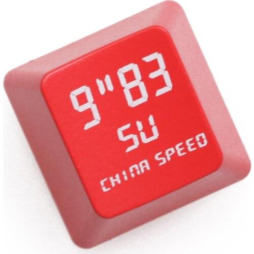 Novelty Shine Through Keycaps ABS Etched back lit black red r1 ESC 9'83" Su Bingtian China Speed Mens 100m semi-final