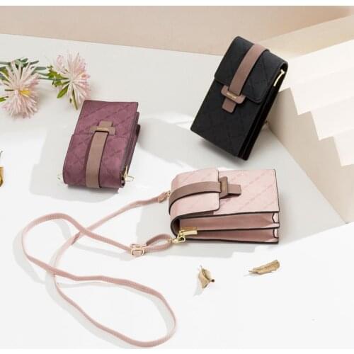 New Women Phone Purse Fashion Crossbody Bag Female Mini Handbag Matte PU Leather Small Messenger Bag Large Capacity Card Wallet