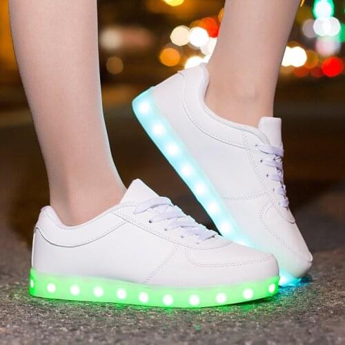 KRIATIV Winter Autumn Luminous Sneakers Glowing Light Up Shoes Kids Boy Led Shoes for Adult Children Slippers USB Recharging