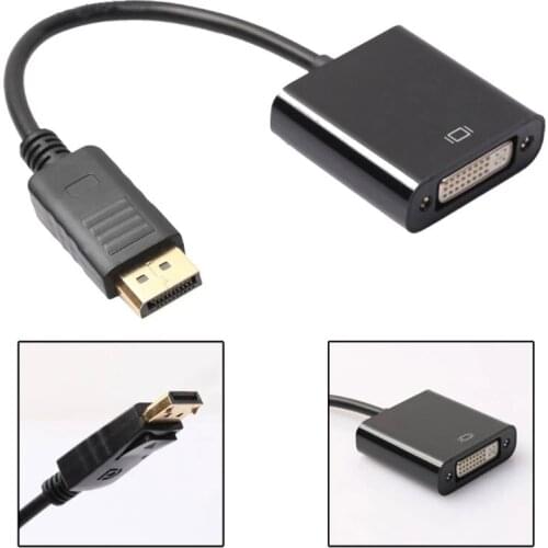DP Displayport to DVI Female Adapter Converter Cable DP to DVI Adapter Cable Converter Displayport in to DVI Out for PC Laptop