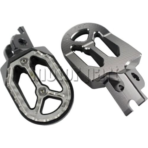 Motorcycle Footpeg Foot Rests Footrest For Honda CRF 450X 250R 150R 450R CR 125 Kawasaki KX 250F 450F KLX Suzuki RM RMZ 250 Gray