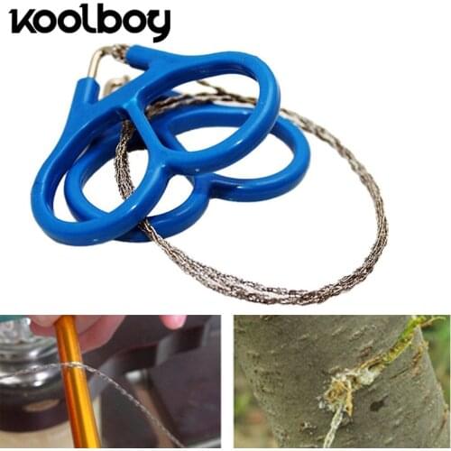Portable Outdoor Plastic Steel Wire Saw Ring Scroll Travel Camping Emergency Survival Hand Tool Folding Gear Pocket Saw