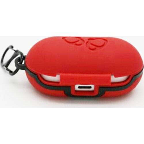 Portable Silicone Case Bag For Samsung Galaxy Buds 2019 Earphone Flip-open Protection Shockproof Cover Case with Carabiner