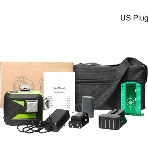 Portable Green Laser Levels 12 Lines Leveling Instrument Self-leveling Laser Leveler Vertical Horizontal Cross Laser EU/US/UK