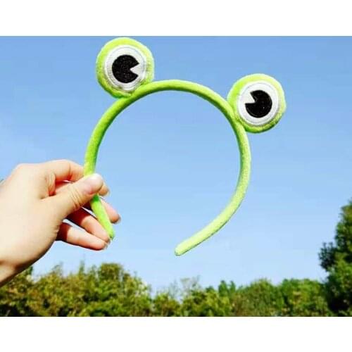 Funny Frog Makeup Headband Wide-brimmed Elastic Hairbands Cute Girls Hair Bands Women Hair Accessories Girls Hairband