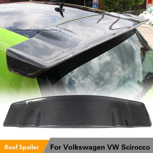 Carbon Fiber / FRP Rear Trunk Roof Lip Wing Window Spoiler for Volkswagen VW Scirocco 2008 - 2013 Non for R Rline Car Styling