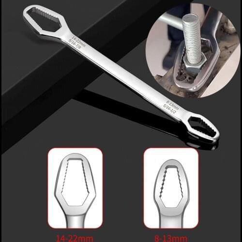 8-22mm Universal Torx Wrench Hand tools Adjustable Glasses Wrench Double Ratchet Spanner for Bicycle Motorcycle Car Repairing