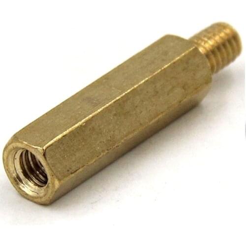20 PC/lot) M3,M4 *L+6mm Hex Nut Spacing Screw Brass Threaded Pillar PCB Standoff Spacer hw040