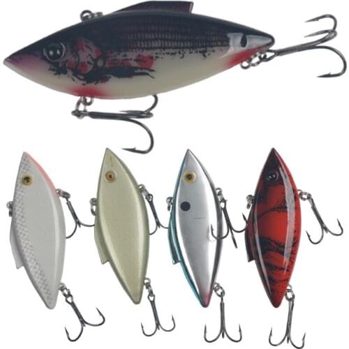 10pcs 7.5CM 17G Vib Fishing Lure Hard Lures with 3d Eyes Pike Carp Bass Fishing