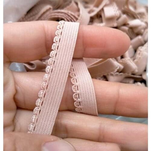 120Meters Skin Black Embroidered Elastic Lace Trim Accessories Beautiful 15mm Stretch Laces Ribbon DIY Sewing Underwear Supplies
