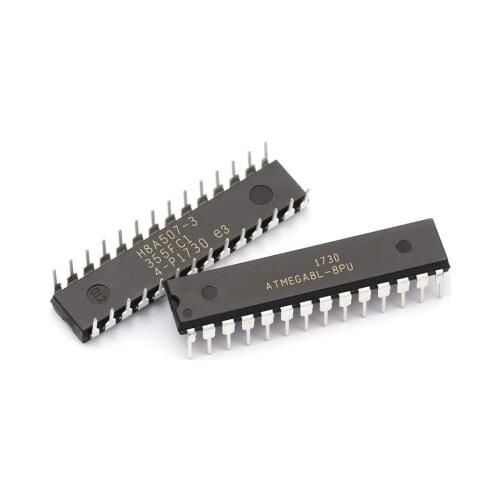 2pcs/lot ATMEGA8L-8PU DIP28 IC MCU 8BIT 8KB FLASH 28DIP ATMEGA8L-8 PU 8-bit AVR with 8K Bytes In-System Programmable ATMEG8L-8U