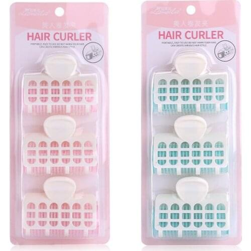 3 Pcs/ Set Plastic Hair Curler Self Adhesive Velcro Hair Curler Bangs Hair Curling Beauty Modeling Tool
