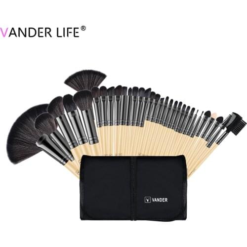 Makeup Brushes, VANDER 32pcs Premium Cosmetic Makeup Brush Set , Wooden