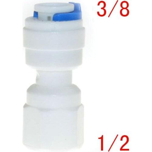 5pcs 3/8 inch OD Tube 1/2 inch Female Straight Quick Connect Aquarium RO Water