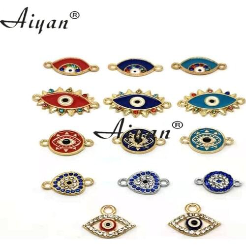 50Pieces Eyes Double Hole And One Hole Alloy Fitting Connectors Can DIY Handmade Into Braided Bracelet Or Stretch Cord Bracelet