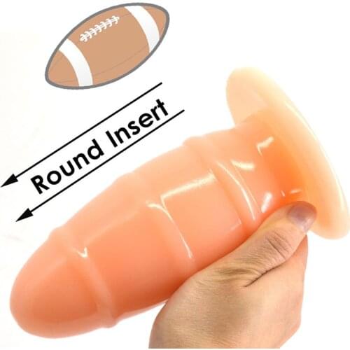 Sex Shop Baseball Shape Anal Dildo Toy, Max Dia 6.8cm Anal Plug Big Medical PVC Material Large Butt Plug, Gay Anal Ball Sex Toys