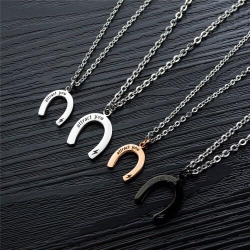 Stainless Steel Big Small Items Necklaces Silver Rose Gold Color Link Chain Pendant Necklace for Women Men Fashion Jewelry Gift